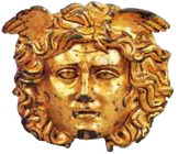 ZLATNA MASKA GORGON iz 200 godine pre nove ere, The Deva Museum ZLATNA MASKA GORGON iz 200 godine pre nove ere, The Deva Museum